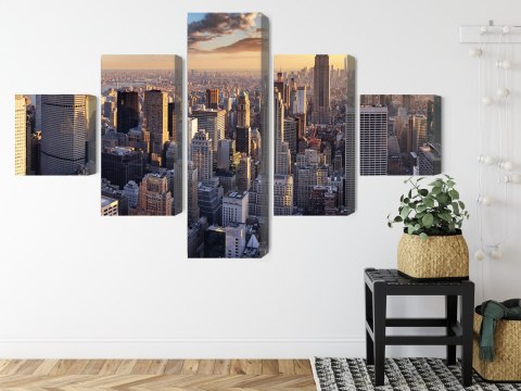 Obraz Wieloczęściowy Panorama 3D Nowego Jorku Obraz Wieloczęściowy Panorama 3D Nowego Jorku