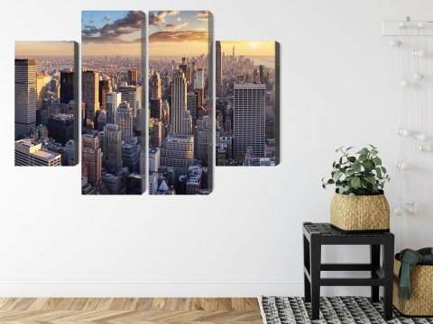 Obraz Wieloczęściowy Panorama 3D Nowego Jorku Obraz Wieloczęściowy Panorama 3D Nowego Jorku