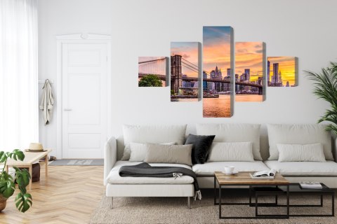 Obraz Wieloczęściowy Panoramiczny Krajobraz Nowego Jorku Obraz Wieloczęściowy Panoramiczny Krajobraz Nowego Jorku