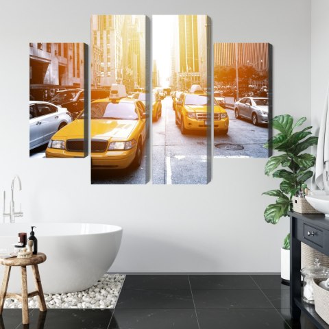 Obraz Wieloczęściowy Taxi W Słońcu Nyc Obraz Wieloczęściowy Taxi W Słońcu Nyc