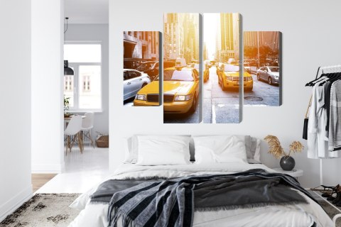 Obraz Wieloczęściowy Taxi W Słońcu Nyc Obraz Wieloczęściowy Taxi W Słońcu Nyc