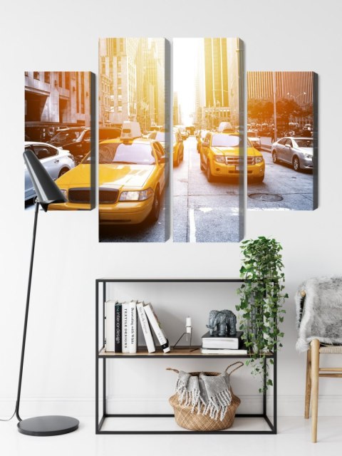 Obraz Wieloczęściowy Taxi W Słońcu Nyc Obraz Wieloczęściowy Taxi W Słońcu Nyc