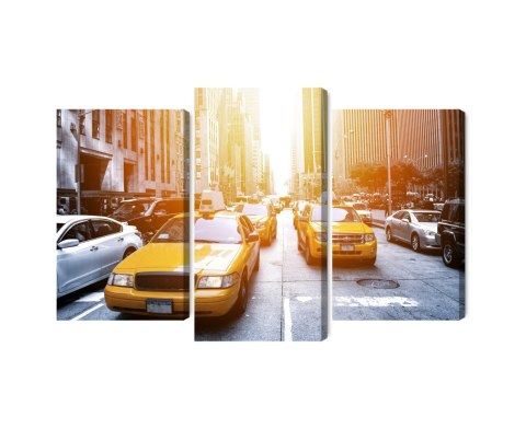 Obraz Wieloczęściowy Taxi W Słońcu Nyc Obraz Wieloczęściowy Taxi W Słońcu Nyc