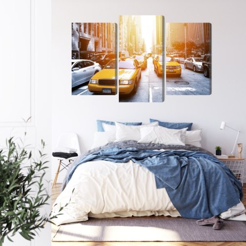 Obraz Wieloczęściowy Taxi W Słońcu Nyc Obraz Wieloczęściowy Taxi W Słońcu Nyc