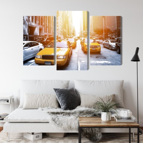 Obraz Wieloczęściowy Taxi W Słońcu Nyc Obraz Wieloczęściowy Taxi W Słońcu Nyc
