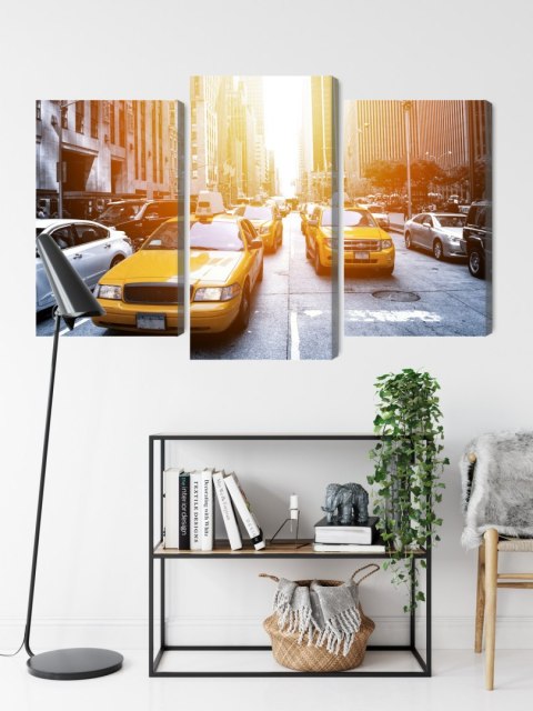 Obraz Wieloczęściowy Taxi W Słońcu Nyc Obraz Wieloczęściowy Taxi W Słońcu Nyc