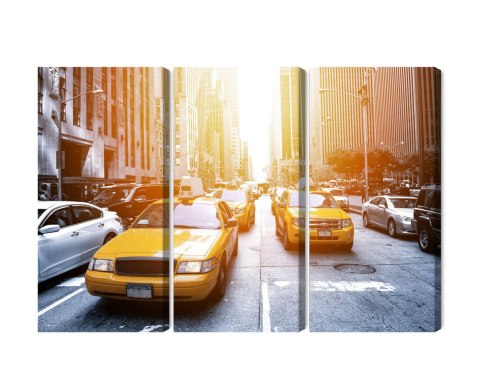 Obraz Wieloczęściowy Taxi W Słońcu Nyc Obraz Wieloczęściowy Taxi W Słońcu Nyc