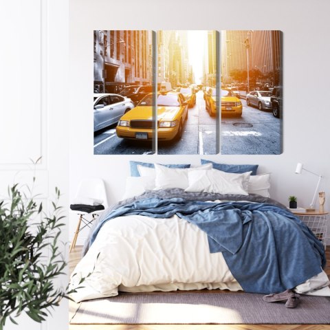 Obraz Wieloczęściowy Taxi W Słońcu Nyc Obraz Wieloczęściowy Taxi W Słońcu Nyc