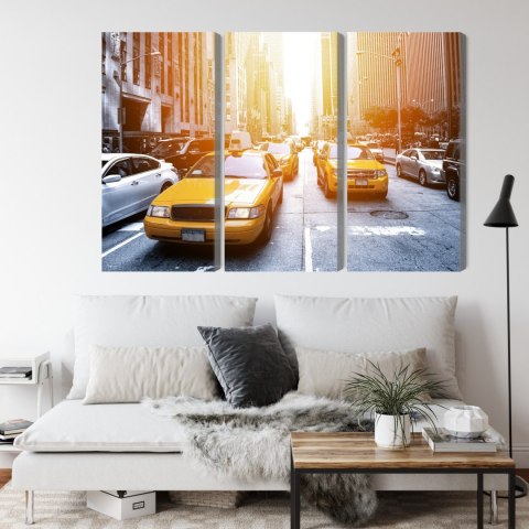 Obraz Wieloczęściowy Taxi W Słońcu Nyc Obraz Wieloczęściowy Taxi W Słońcu Nyc