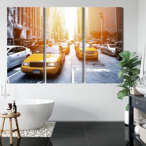 Obraz Wieloczęściowy Taxi W Słońcu Nyc Obraz Wieloczęściowy Taxi W Słońcu Nyc