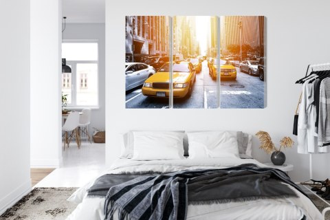 Obraz Wieloczęściowy Taxi W Słońcu Nyc Obraz Wieloczęściowy Taxi W Słońcu Nyc
