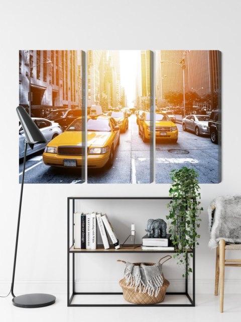 Obraz Wieloczęściowy Taxi W Słońcu Nyc Obraz Wieloczęściowy Taxi W Słońcu Nyc