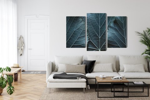 Obraz Wieloczęściowy Liście Z Makro Z Efektem 3D Obraz Wieloczęściowy Liście Z Makro Z Efektem 3D