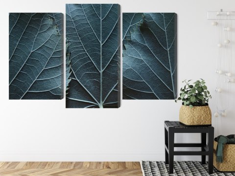 Obraz Wieloczęściowy Liście Z Makro Z Efektem 3D Obraz Wieloczęściowy Liście Z Makro Z Efektem 3D