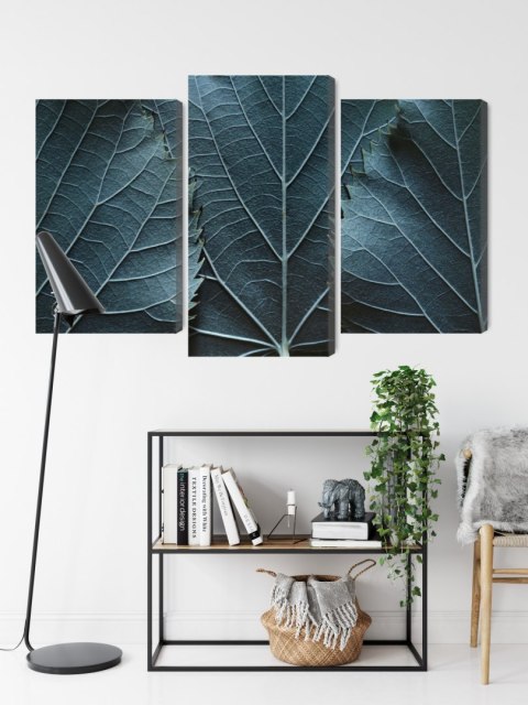 Obraz Wieloczęściowy Liście Z Makro Z Efektem 3D Obraz Wieloczęściowy Liście Z Makro Z Efektem 3D