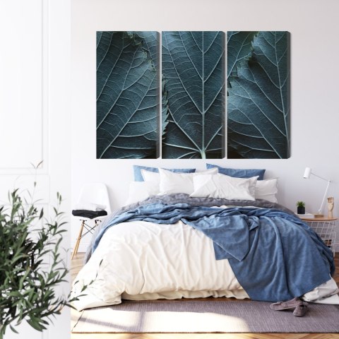 Obraz Wieloczęściowy Liście Z Makro Z Efektem 3D Obraz Wieloczęściowy Liście Z Makro Z Efektem 3D