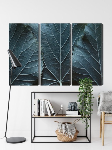 Obraz Wieloczęściowy Liście Z Makro Z Efektem 3D Obraz Wieloczęściowy Liście Z Makro Z Efektem 3D
