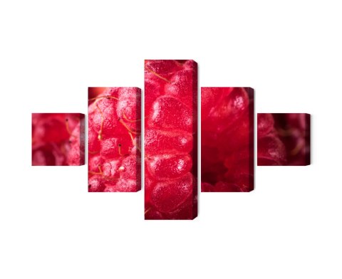 Obraz Wieloczęściowy Maliny W Skali Makro Obraz Wieloczęściowy Maliny W Skali Makro