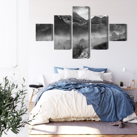 Obraz Wieloczęściowy Hala Gąsienicowa W Czerni I Bieli Obraz Wieloczęściowy Hala Gąsienicowa W Czerni I Bieli