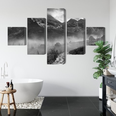 Obraz Wieloczęściowy Hala Gąsienicowa W Czerni I Bieli Obraz Wieloczęściowy Hala Gąsienicowa W Czerni I Bieli