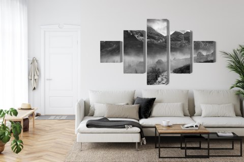 Obraz Wieloczęściowy Hala Gąsienicowa W Czerni I Bieli Obraz Wieloczęściowy Hala Gąsienicowa W Czerni I Bieli