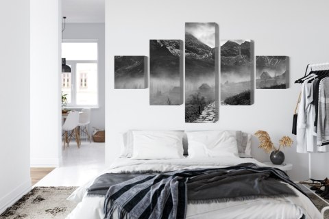 Obraz Wieloczęściowy Hala Gąsienicowa W Czerni I Bieli Obraz Wieloczęściowy Hala Gąsienicowa W Czerni I Bieli