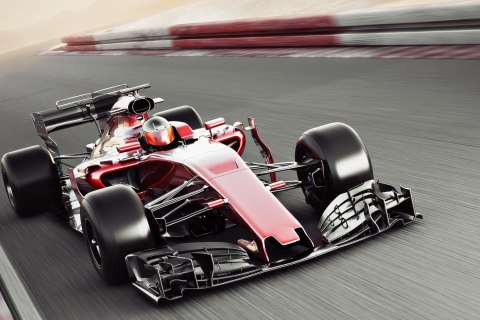 Obraz Wieloczęściowy Samochód Formuły 1 Na Torze Obraz Wieloczęściowy Samochód Formuły 1 Na Torze