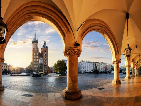 Obraz Wieloczęściowy Widok Na Kraków O Zachodzie Słońca Obraz Wieloczęściowy Widok Na Kraków O Zachodzie Słońca