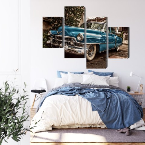 Obraz Wieloczęściowy Niebieski Cadillac Eldorado Z 1953 Roku Obraz Wieloczęściowy Niebieski Cadillac Eldorado Z 1953 Roku