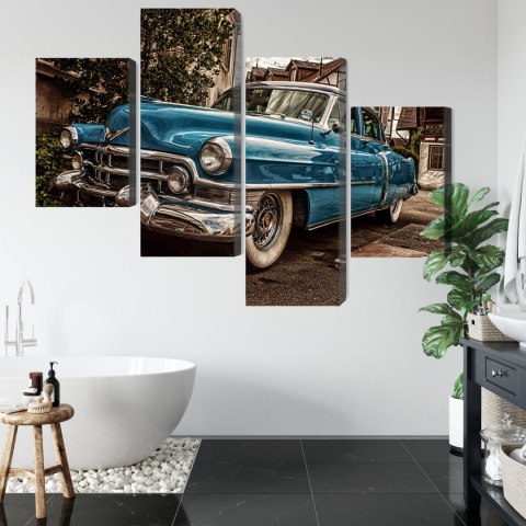 Obraz Wieloczęściowy Niebieski Cadillac Eldorado Z 1953 Roku Obraz Wieloczęściowy Niebieski Cadillac Eldorado Z 1953 Roku