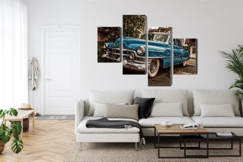 Obraz Wieloczęściowy Niebieski Cadillac Eldorado Z 1953 Roku Obraz Wieloczęściowy Niebieski Cadillac Eldorado Z 1953 Roku