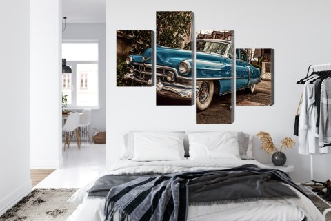 Obraz Wieloczęściowy Niebieski Cadillac Eldorado Z 1953 Roku Obraz Wieloczęściowy Niebieski Cadillac Eldorado Z 1953 Roku