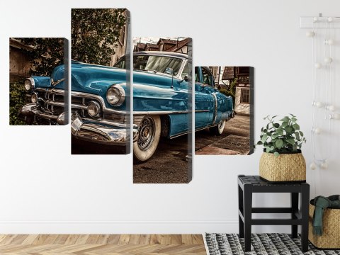 Obraz Wieloczęściowy Niebieski Cadillac Eldorado Z 1953 Roku Obraz Wieloczęściowy Niebieski Cadillac Eldorado Z 1953 Roku