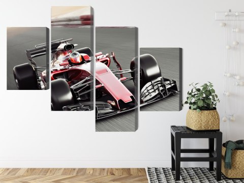 Obraz Wieloczęściowy Samochód Formuły 1 Na Torze Obraz Wieloczęściowy Samochód Formuły 1 Na Torze
