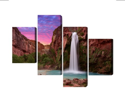 Obraz Wieloczęściowy Wodospady Havasupai Obraz Wieloczęściowy Wodospady Havasupai