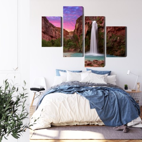Obraz Wieloczęściowy Wodospady Havasupai Obraz Wieloczęściowy Wodospady Havasupai
