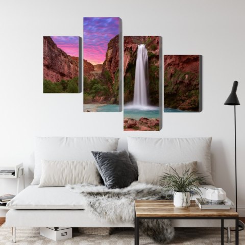 Obraz Wieloczęściowy Wodospady Havasupai Obraz Wieloczęściowy Wodospady Havasupai