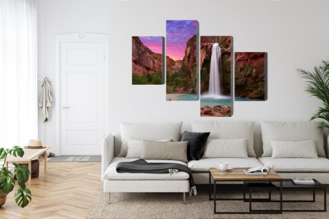 Obraz Wieloczęściowy Wodospady Havasupai Obraz Wieloczęściowy Wodospady Havasupai