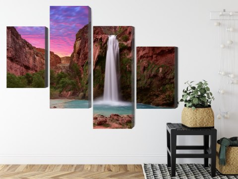 Obraz Wieloczęściowy Wodospady Havasupai Obraz Wieloczęściowy Wodospady Havasupai