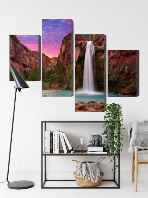 Obraz Wieloczęściowy Wodospady Havasupai Obraz Wieloczęściowy Wodospady Havasupai
