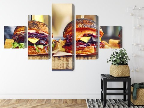 Obraz Wieloczęściowy Burgery Wegańskie Obraz Wieloczęściowy Burgery Wegańskie