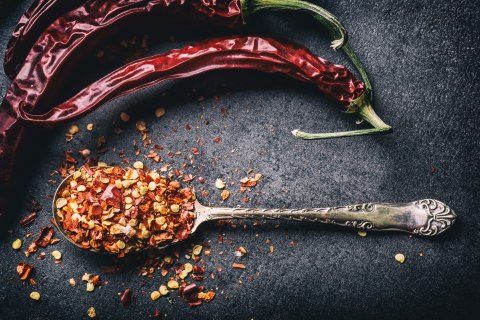 Obraz Wieloczęściowy Suszone Papryczki Chili Obraz Wieloczęściowy Suszone Papryczki Chili