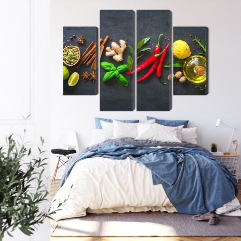 Obraz Wieloczęściowy Świeże Aromatyczne Przyprawy Obraz Wieloczęściowy Świeże Aromatyczne Przyprawy