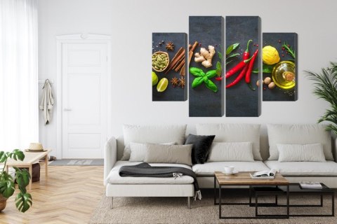 Obraz Wieloczęściowy Świeże Aromatyczne Przyprawy Obraz Wieloczęściowy Świeże Aromatyczne Przyprawy