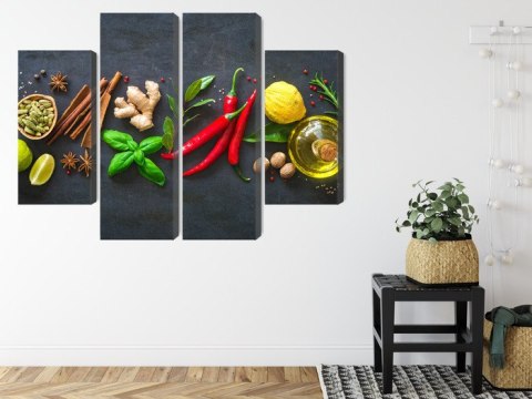 Obraz Wieloczęściowy Świeże Aromatyczne Przyprawy Obraz Wieloczęściowy Świeże Aromatyczne Przyprawy