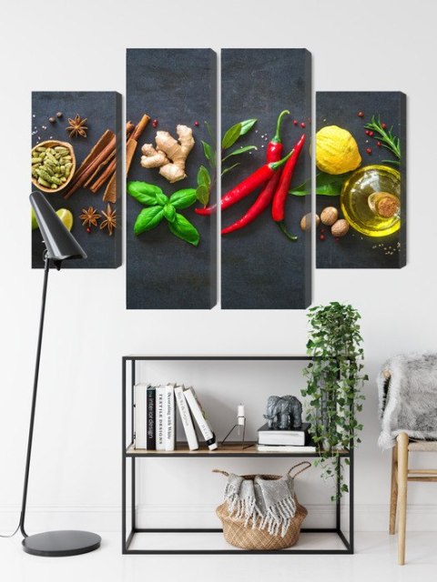 Obraz Wieloczęściowy Świeże Aromatyczne Przyprawy Obraz Wieloczęściowy Świeże Aromatyczne Przyprawy