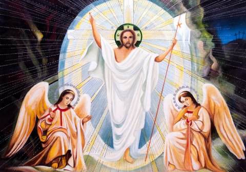 Obraz Na Płótnie Ikona Jezusa Z Aniołami Obraz Na Płótnie Ikona Jezusa Z Aniołami
