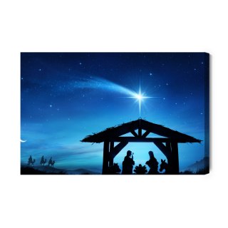 Obraz Na Płótnie Święta Rodzina W Stajni