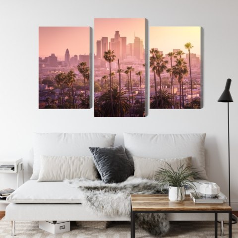 Obraz Wieloczęściowy Centrum Los Angeles O Zachodzie Słońca Obraz Wieloczęściowy Centrum Los Angeles O Zachodzie Słońca