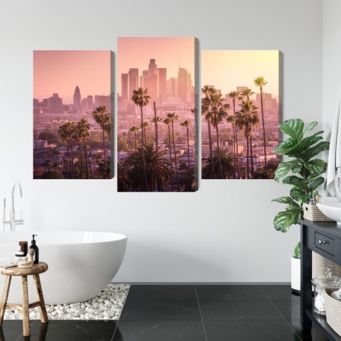 Obraz Wieloczęściowy Centrum Los Angeles O Zachodzie Słońca Obraz Wieloczęściowy Centrum Los Angeles O Zachodzie Słońca